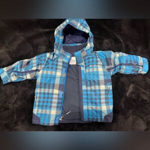 Columbia InterchangeBlue and Gray Plaid Hooded Jacket